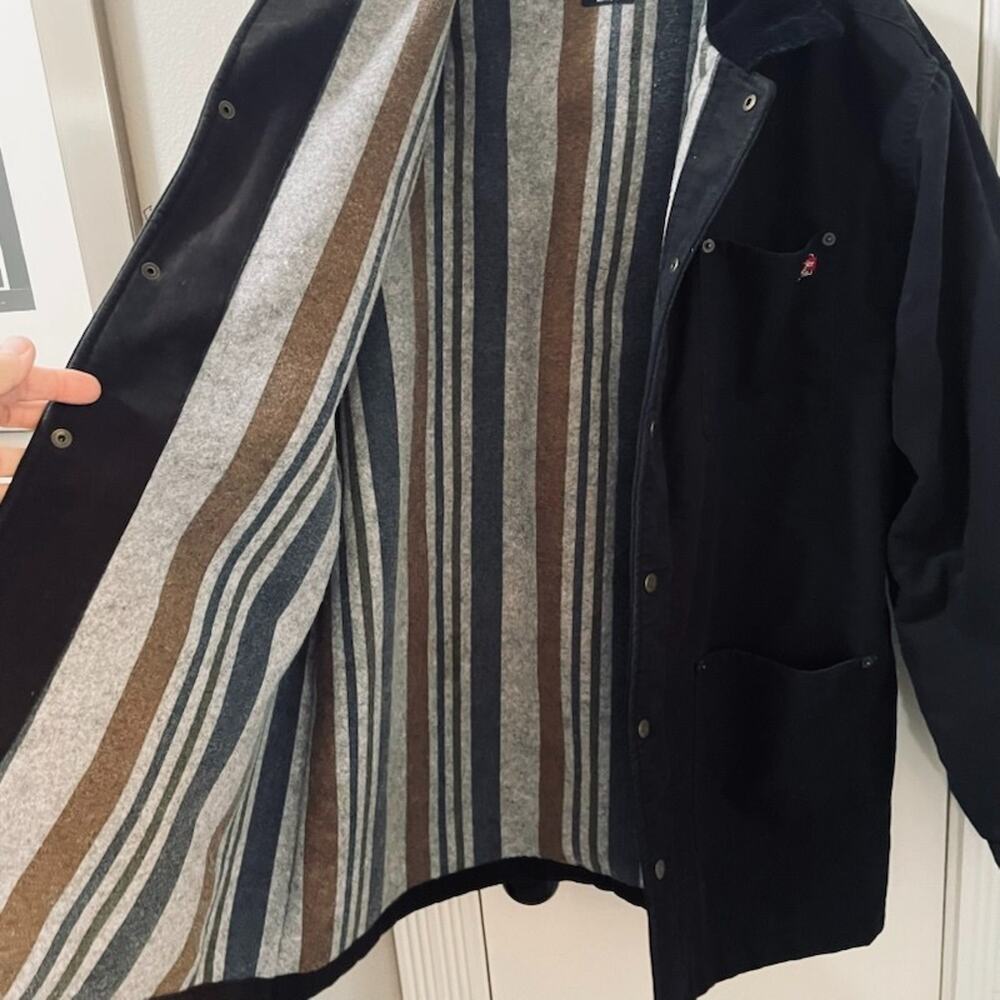 Wrangler Chore Jacket Mens XL Black Blanket Lined Canvas Utility Barn Workwear - Picture 8 of 10